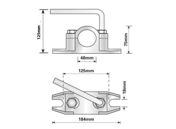 48mm Serrated Cast Clamp - Image 2
