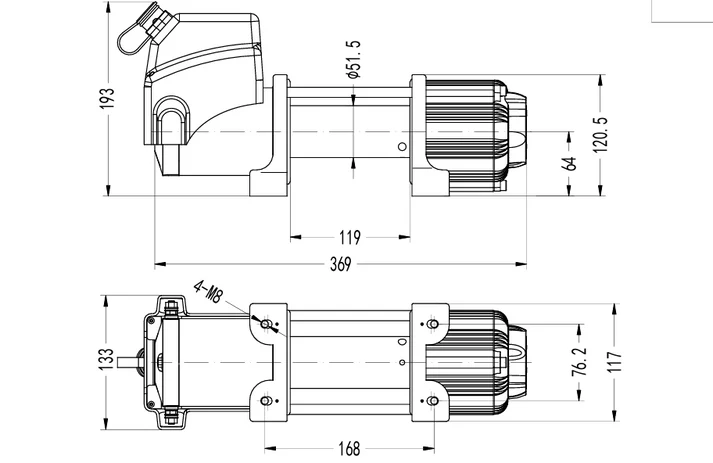 Kartt 4500lbs 12v Electric Winch with Synthetic Rope - Image 6