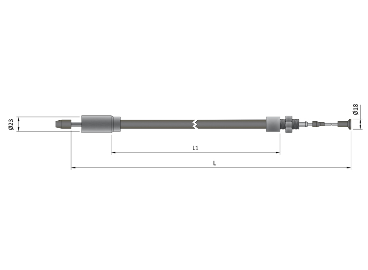 ALKO Style Long Life Brake Cable 1130mm Outer/1340mm Inner - Image 2