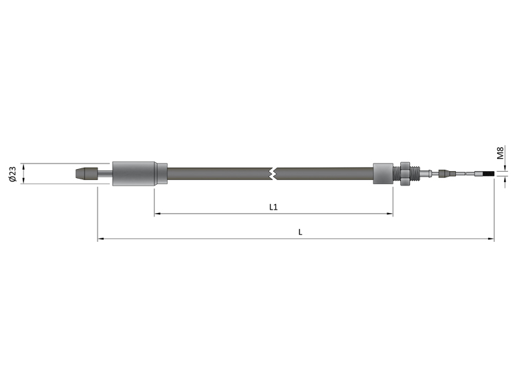 ALKO Style Long Life Brake Cable 1620mm Outer/1830mm Inner MP41416 Dimensions
